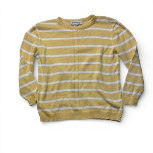 Vintage Appleseed Cable Knit Cotton Striped Sweater Women’s Size M